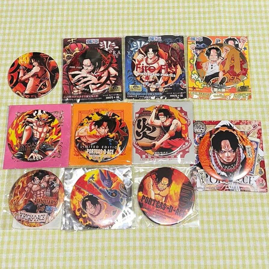 ワンピース エース 缶バッジセット